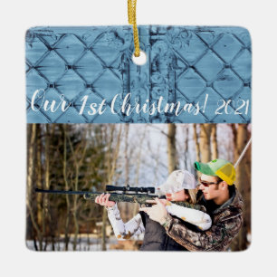 Personalisierter XMAS Ornament Rustikale Zinnwand