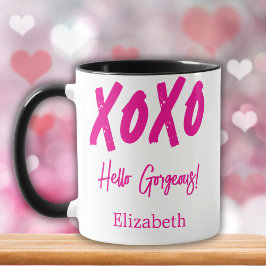 Personalisierter XOXO Hallo wunderbarer Valentinst Tasse