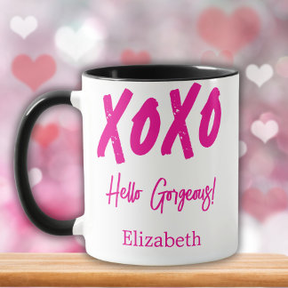 Personalisierter XOXO Hallo wunderbarer Valentinst Tasse