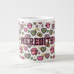 Personalisierter Y2K-ästhetischer Mädchen-Riesenbe Jumbo-Tasse