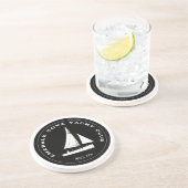 Personalisierter Yachtclub. Individuelles Segelboo Getränkeuntersetzer (Seite)