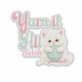 Personalisierter Yarn it All Aufkleber (Vorderseite)