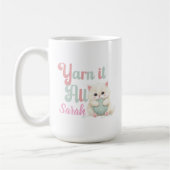 Personalisierter Yarn it All Kaffeebecher Kaffeetasse (Links)