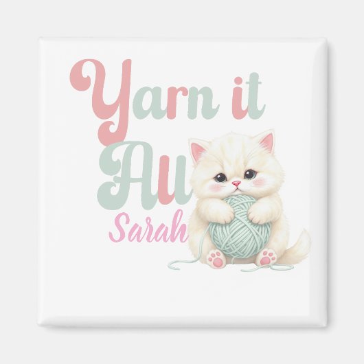Personalisierter Yarn it All Magnet  (Vorne)
