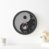 Personalisierter Yin Yang in der Große Wanduhr (Zuhause)