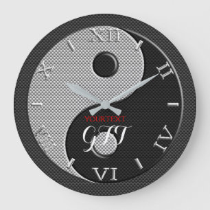 Personalisierter Yin Yang in der Große Wanduhr