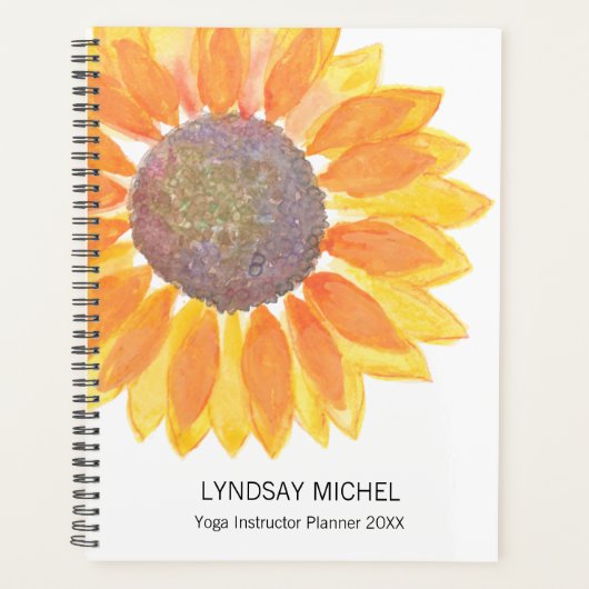 Personalisierter Yoga Instructor Planner 2023 Planer (Vorderseite)