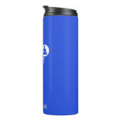 Personalisierter Yoga-Körper mit Yoga-Pose Grafik Thermosbecher (Nach rechts gedreht)