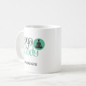 Personalisierter Yoga-Körper mit Yoga-Pose Grafisc Kaffeetasse (Vorderseite Links)