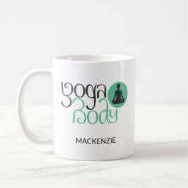 Personalisierter Yoga-Körper mit Yoga-Pose Grafisc Kaffeetasse