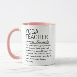 Personalisierter Yoga-Lehrer-Definitionsbecher Tasse