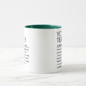 Personalisierter Yoga-Lehrer-Definitionskaffee Tasse (Zentrum)