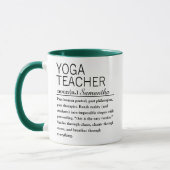Personalisierter Yoga-Lehrer-Definitionskaffee Tasse (Links)