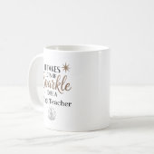 Personalisierter Yoga-Lehrer Sparkle Kaffeetasse (Vorderseite Links)