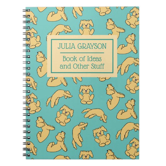 Personalisierter Yoga Pose Hunde Muster Individuel Notizblock (Vorderseite)