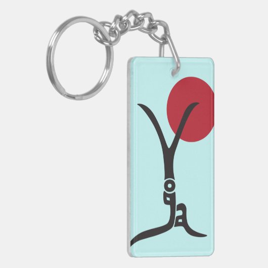 Personalisierter Yoga-Schlüsselanhänger Schlüsselanhänger (Vorderseite links)