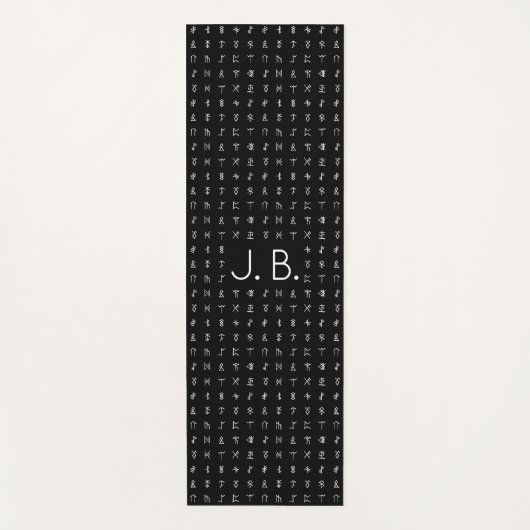 Personalisierter Yogamattel mit Monogramm und Rune Yogamatte (Vorderseite)