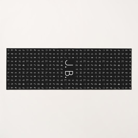 Personalisierter Yogamattel mit Monogramm und Rune Yogamatte (Vorderseite (Horizontal))