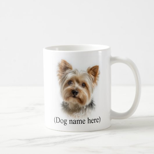 Personalisierter Yorkie-Hundepapa  Kaffeetasse (Rechts)