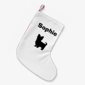 Personalisierter Yorkshire-Terrier-Strumpf Kleiner Weihnachtsstrumpf (Vorderansicht (hängend))