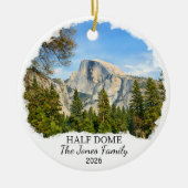 Personalisierter Yosemite Half Dome, Maßgeschneide Keramik Ornament (Vorne)