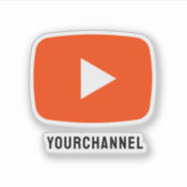 Personalisierter Youtube Channel Name Custom Vinyl Aufkleber (Vorderseite)