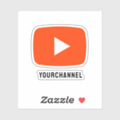 Personalisierter Youtube Channel Name Custom Vinyl Aufkleber (Blatt)