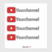 Personalisierter Youtube Channel Name Custom Vinyl Aufkleber (Blatt)