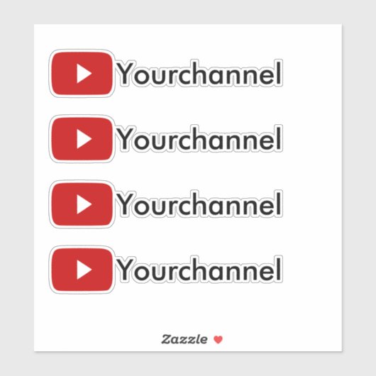 Personalisierter Youtube Channel Name Custom Vinyl Aufkleber (Blatt)