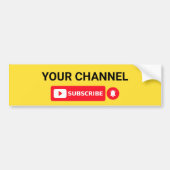 Personalisierter Youtube-Kanalname Autoaufkleber (Vorne)