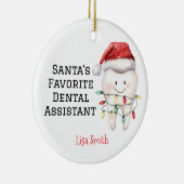 Personalisierter Zahnarzt des Weihnachtsmeisters Keramik Ornament (Rechts)