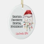 Personalisierter Zahnarzt des Weihnachtsmeisters Keramik Ornament (Rechts)