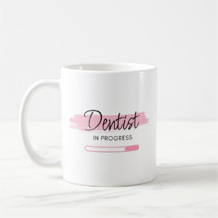 Personalisierter Zahnarzt in Ausbildung – Rosa Pin Kaffeetasse