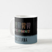 Personalisierter Zahnarzt Leopard Kaffeetasse (Vorderseite Links)