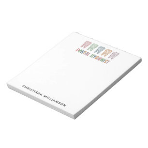 Personalisierter Zahnarzt Leopard Notizblock