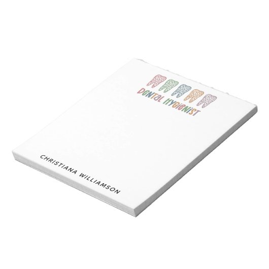 Personalisierter Zahnarzt Leopard Notizblock (Rotiert)