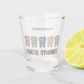 Personalisierter Zahnarzt Leopard Schnapsglas (Vorderseite)