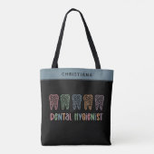 Personalisierter Zahnarzt Leopard Tasche (Rückseite)