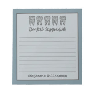 Personalisierter Zahnarzt   RDH Dentist Notizblock