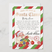 Personalisierter Zauberbrief vom Weihnachtsmann Einladung (Vorderseite)