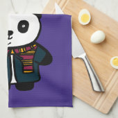 Personalisierter Zauberer Pandy der Panda Küchentuch (Viertel Falte)