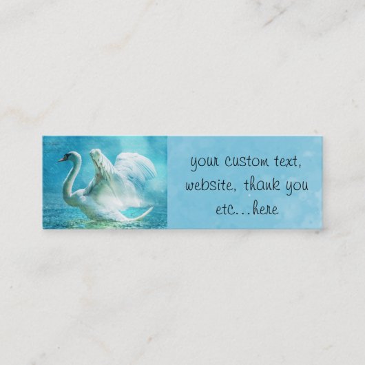 Personalisierter Zauberschwan während der Sommerdu Mini Visitenkarte (Vorderseite)