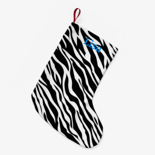 Personalisierter Zebra-Druck-WeihnachtsStrumpf Kleiner Weihnachtsstrumpf