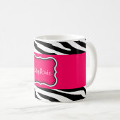 Personalisierter Zebra-Kaffee-Tasse Kaffeetasse (VorderseiteRechts)