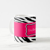 Personalisierter Zebra-Kaffee-Tasse Kaffeetasse (Vorderseite Links)