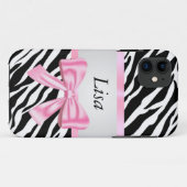 Personalisierter Zebra-Muster Case-Mate iPhone Hülle (Rückseite (Horizontal))