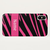 Personalisierter Zebra-Rosa-Schwarzipod-Touch-Fall Case-Mate iPhone Hülle (Rückseite (Horizontal))