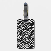 Personalisierter Zebra-Streifen mit rosa Gepäckanhänger (Rückseite vertikal)