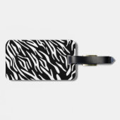 Personalisierter Zebra-Streifen mit rosa Gepäckanhänger (Rückseite horizontal)
