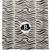 Personalisierter Zebra Stripe Duschvorhang (Vorderseite)